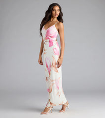 Lovely Look Floral Mesh Maxi Dress