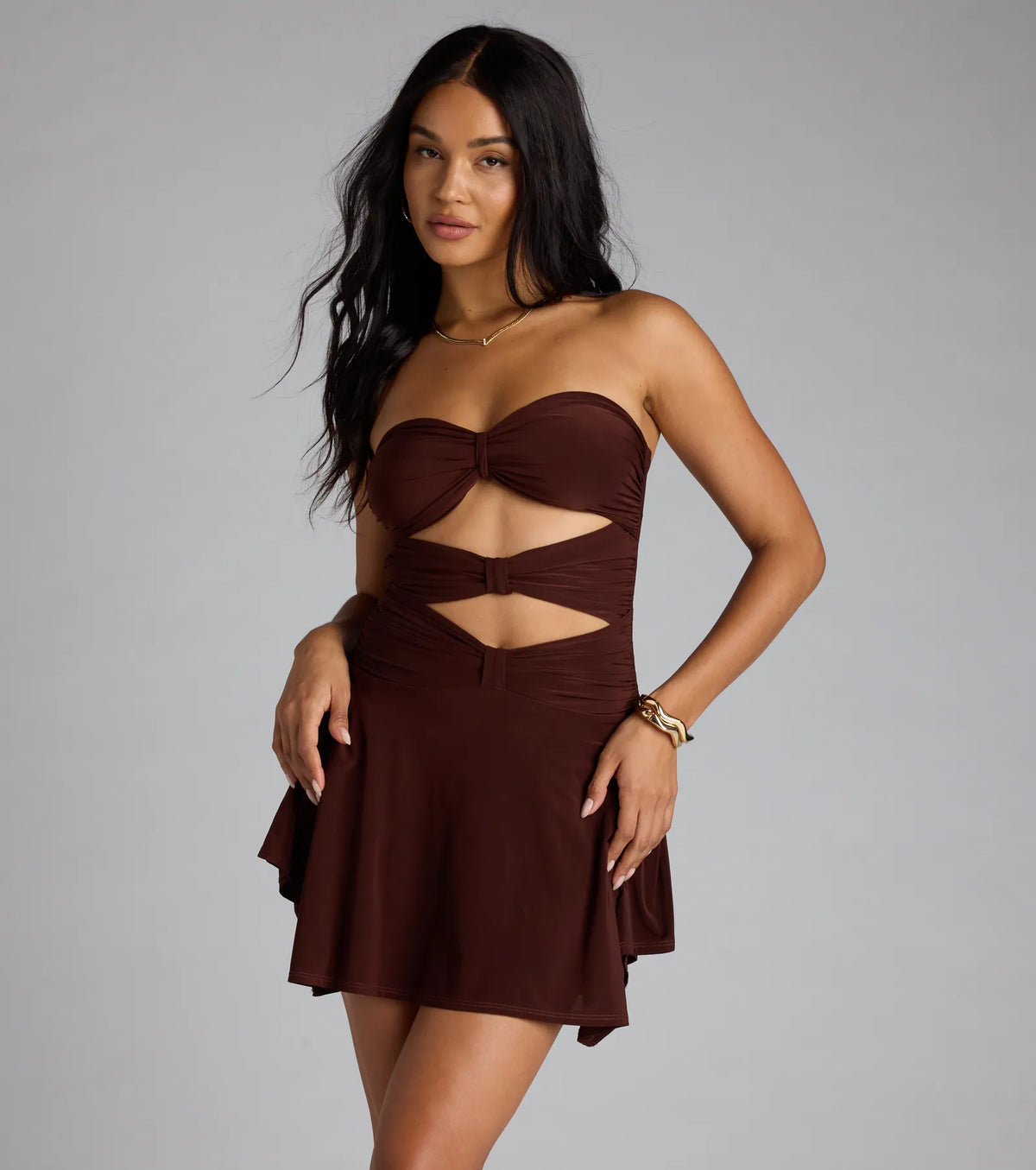 Show It Off Cutout Tube Mini Dress
