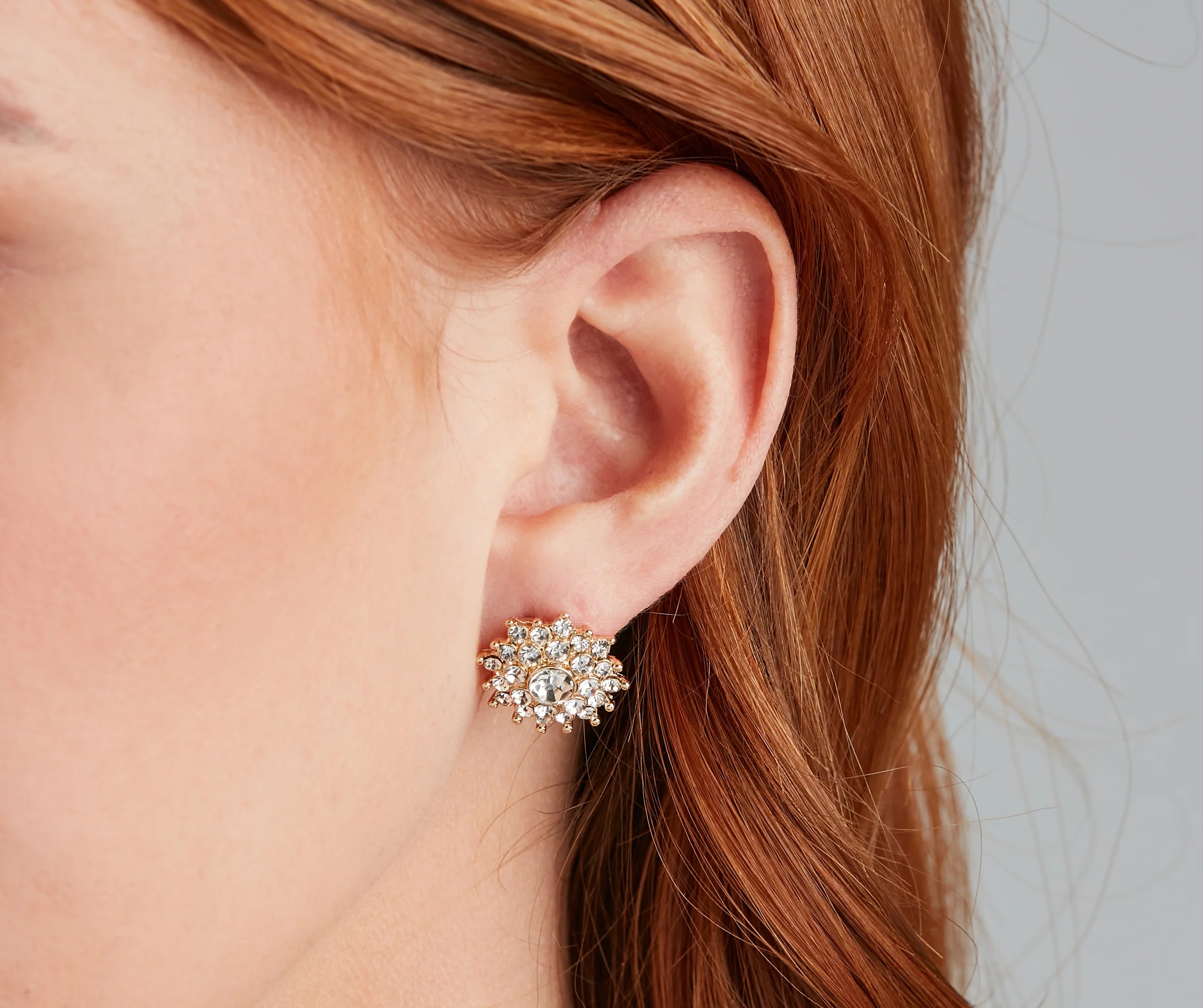 Girls Want Pearls Rhine Stud Earrings