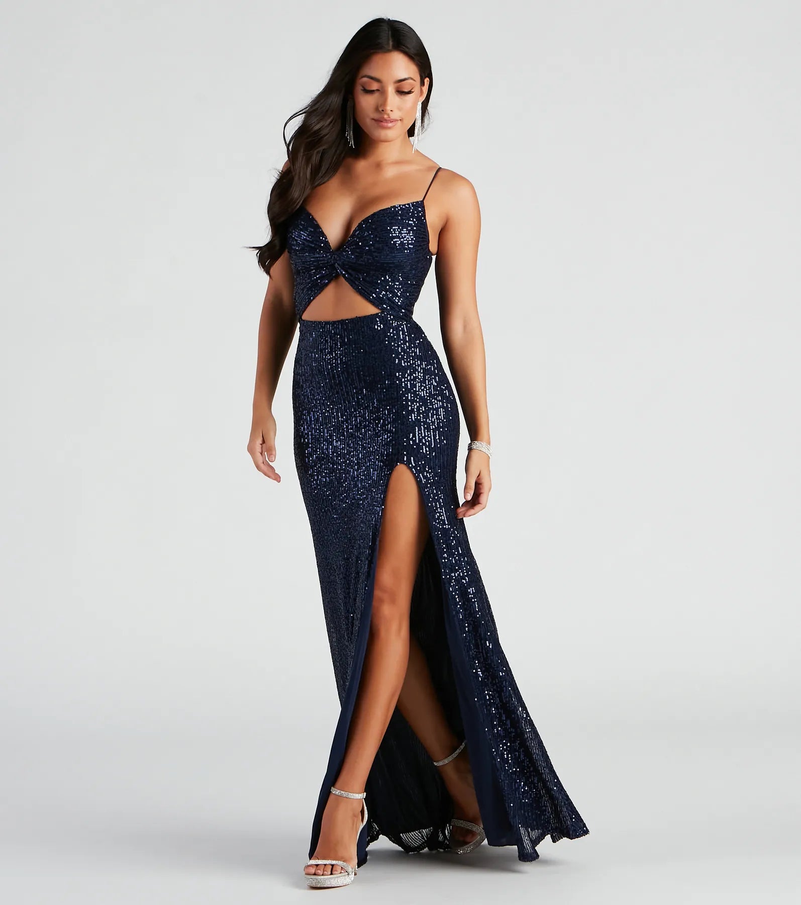 Haven Cutout Sequin Formal Dress