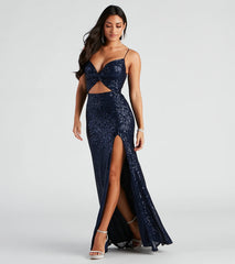 Haven Cutout Sequin Formal Dress
