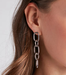 Sleek And Bold Chain Link Earrings