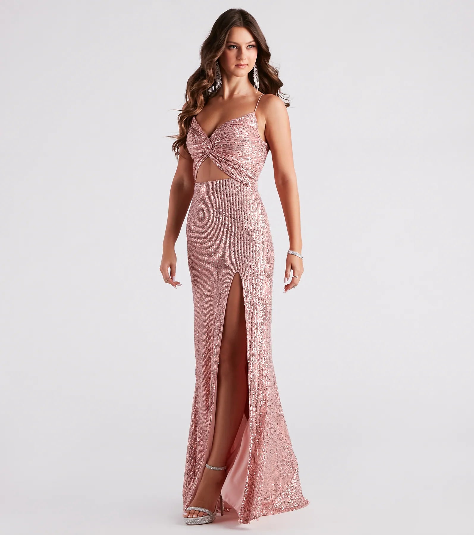 Haven Cutout Sequin Formal Dress