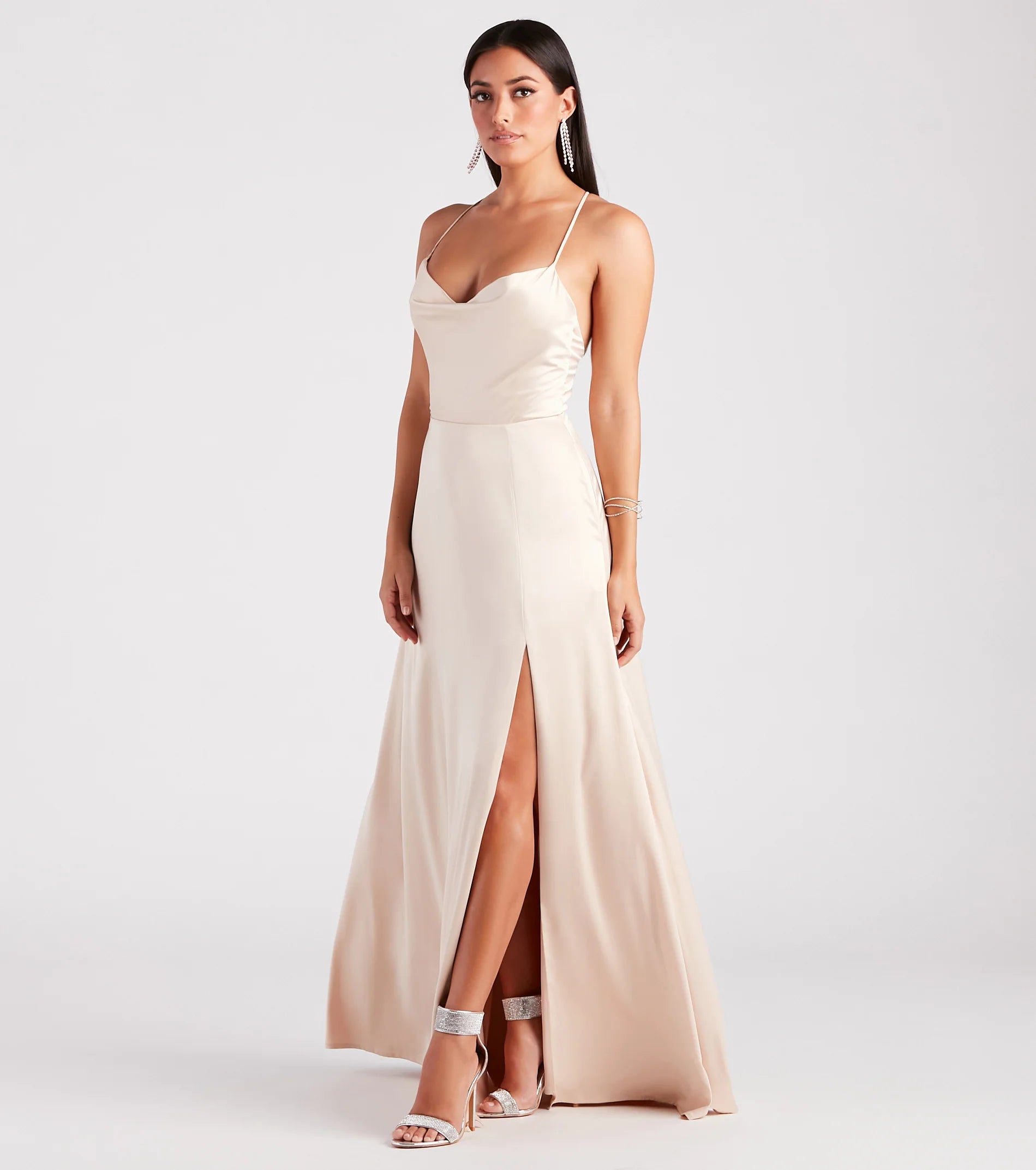 Allura Formal Satin A-Line Dress
