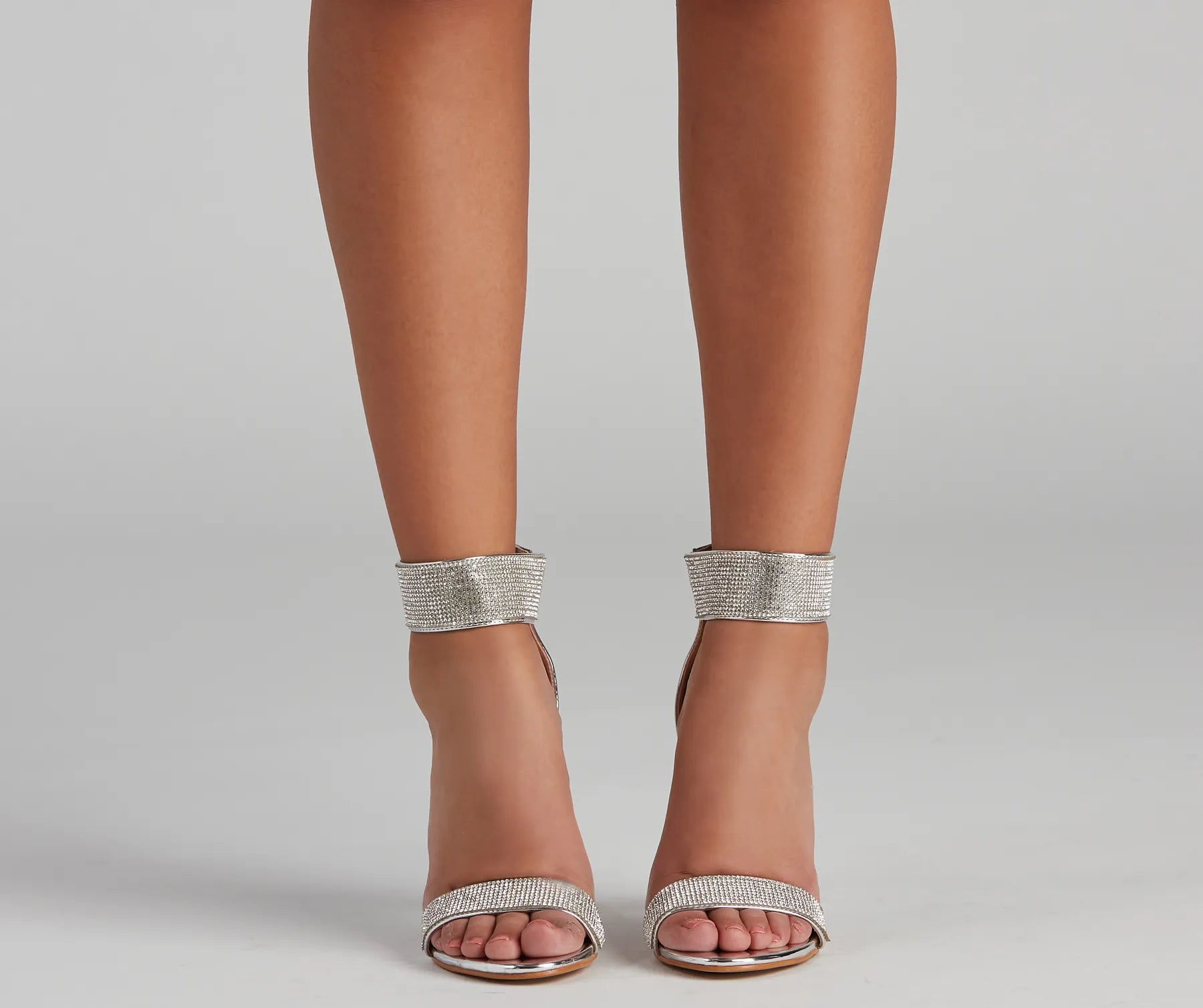 Rhinestone Drip Chrome Stiletto Heels