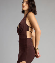 No Strings Attached Halter Strappy Midi Dress