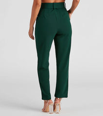 Perfectly Polished Belted Dress Pants