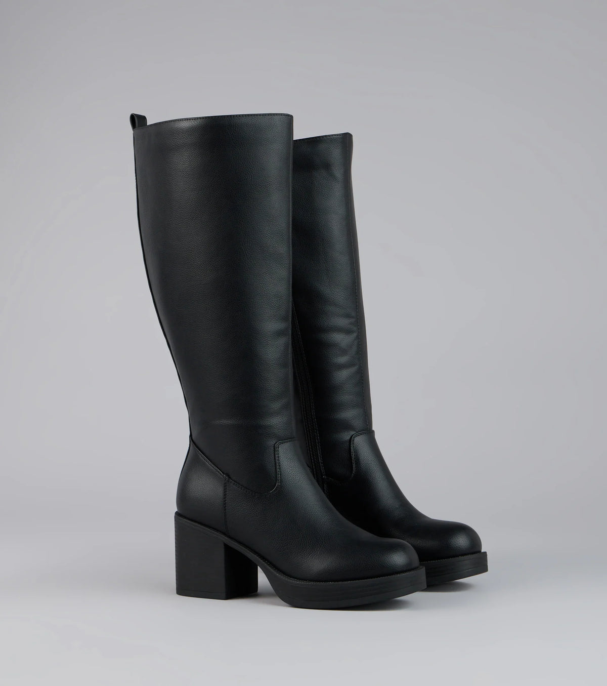 Steppin Up Block Heel Knee High Boots