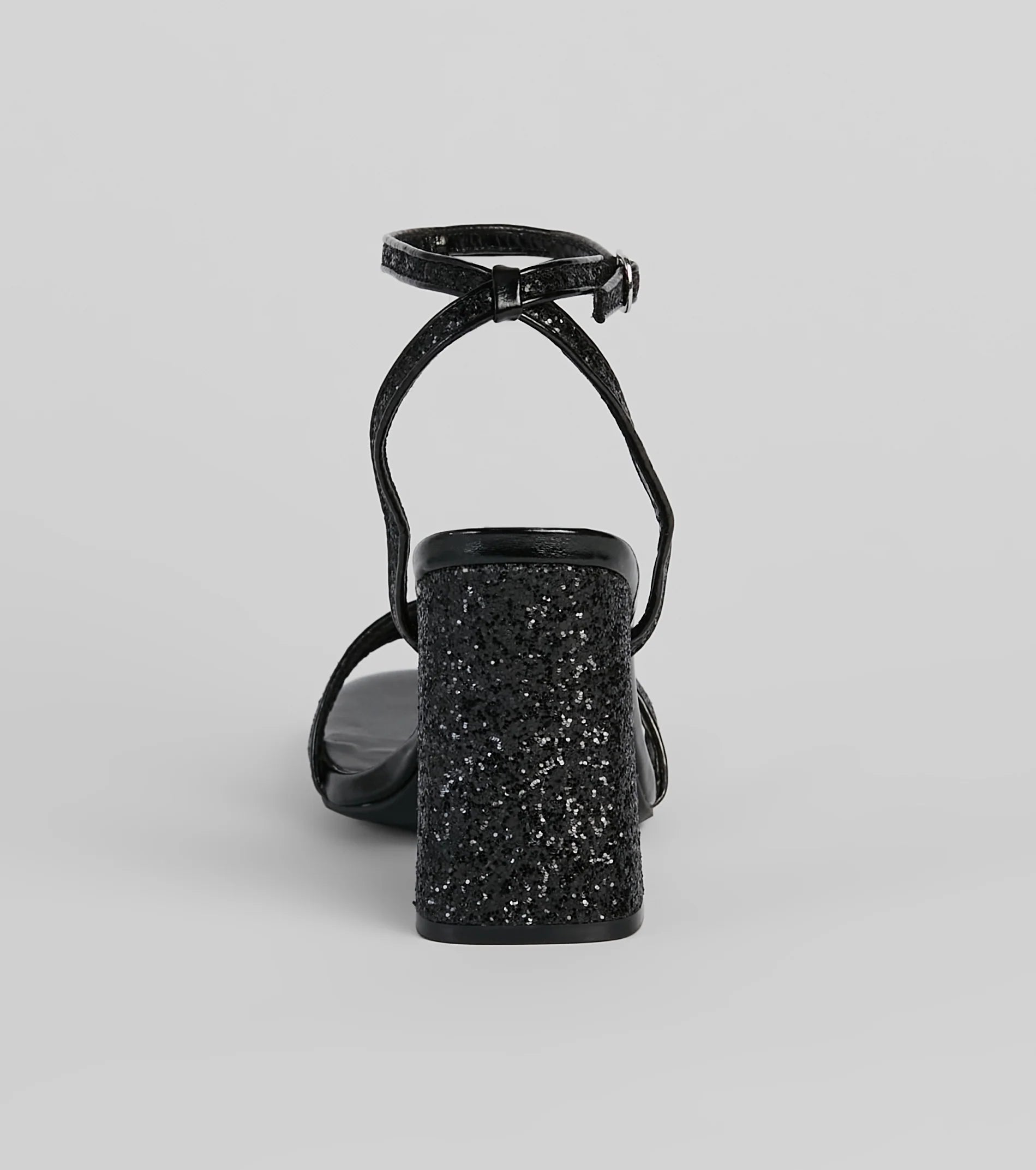 No Stopping Her Shine Glitter Block Heels