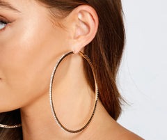 Bring The Drama Rhinestone Hoops