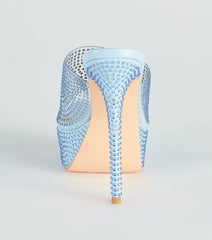 She's So Sassy Rhinestone Platform Stiletto Mules