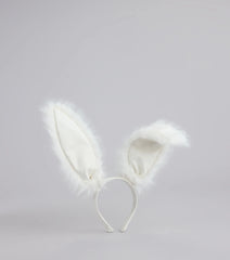 Flirty Fuzzy Faux Fur Bunny Ears Headband