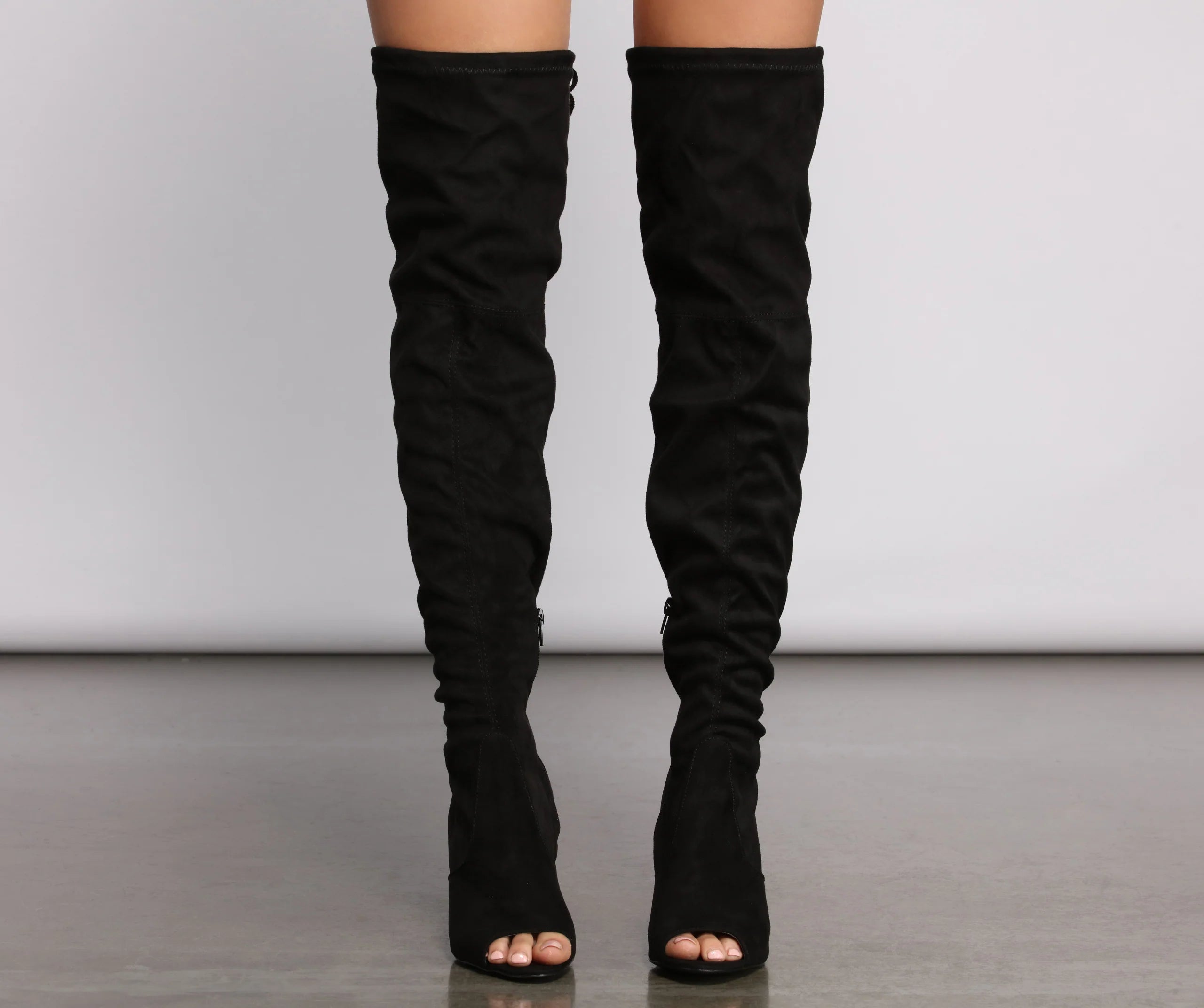 High Fashion Peep Toe Boots