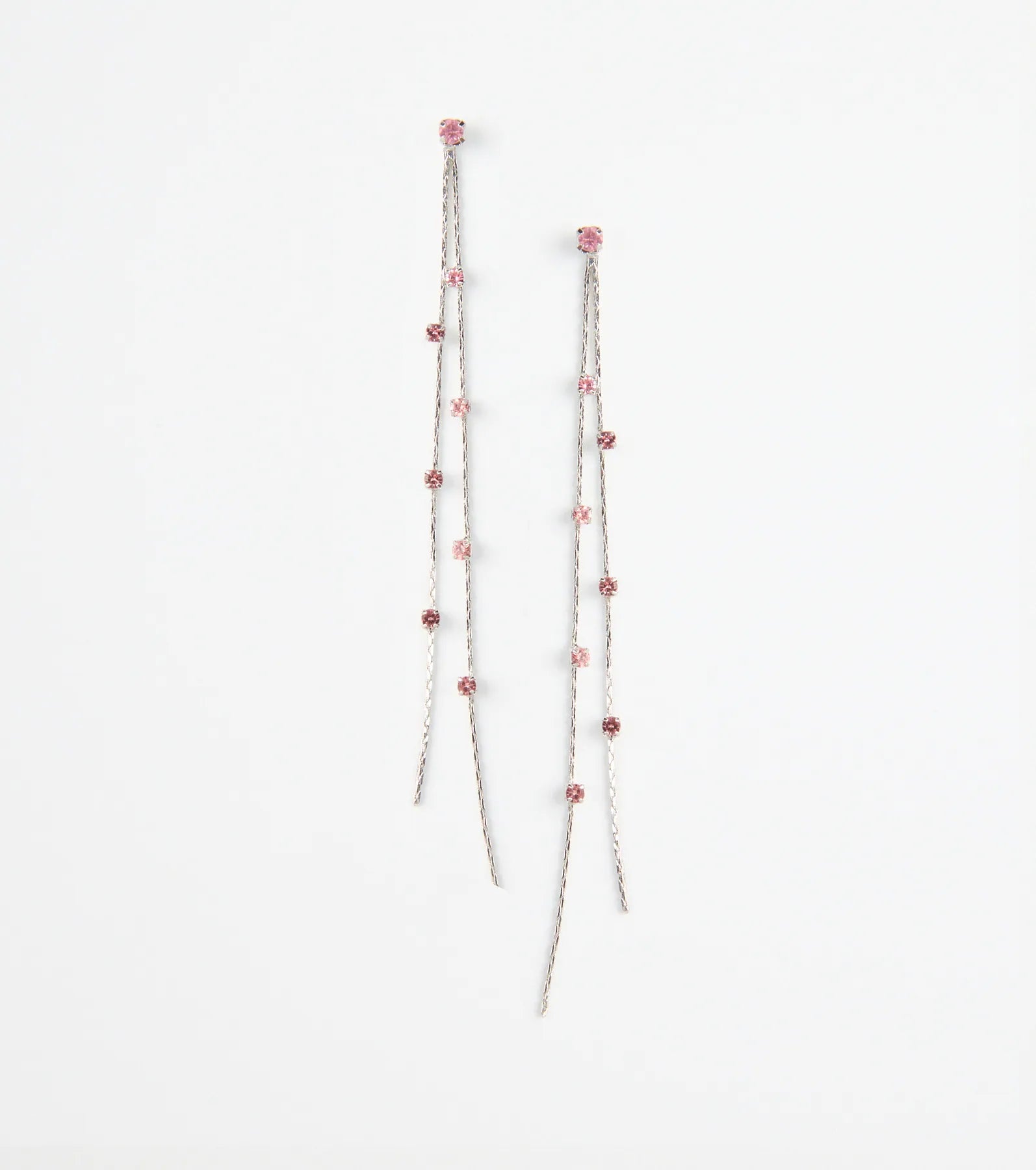 Dainty Glamour Rhinestone Linear Earrings