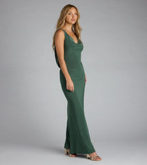 Little Bit Of Drama Low Back Maxi Dress