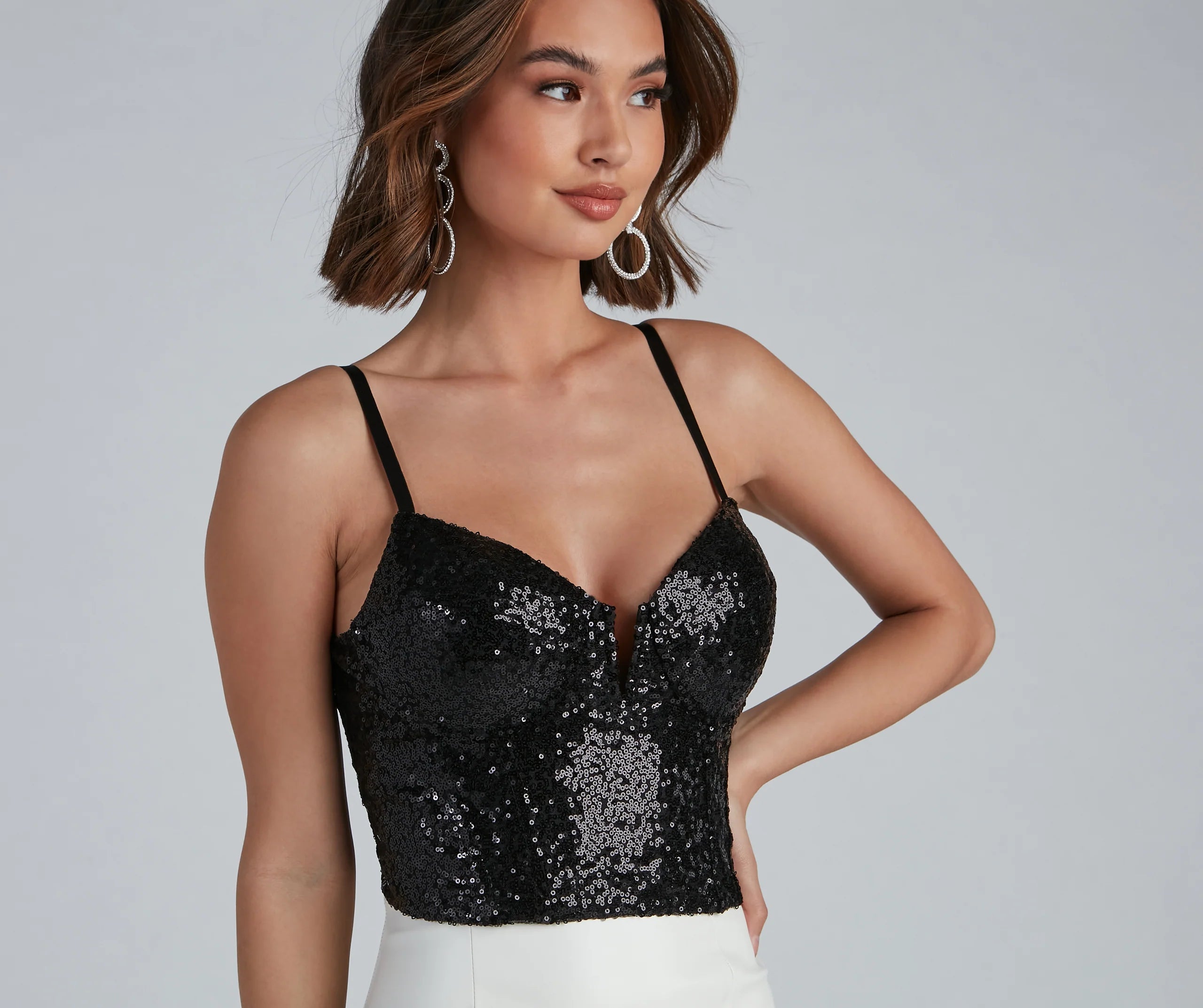 Bring The Dazzle Sequin Bustier