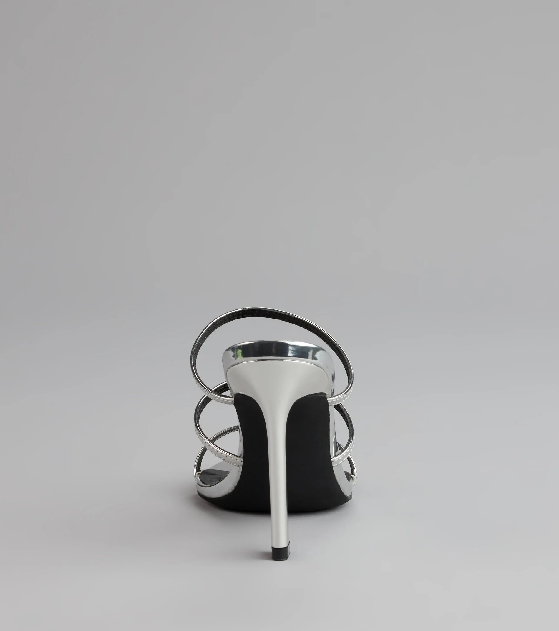 Glow Up Metallic Strappy Stiletto Heels