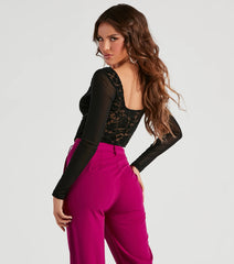 Chic Majesty Floral Lace Bustier