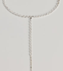 Sparkle Glam Cubic Zirconia Lariat Choker