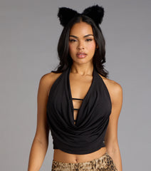 Weekend Crush Cowl Neck Crop Top