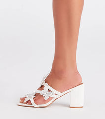 Winged Goddess Butterfly Rhinestone Mules