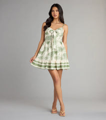 Daydream Date Bow-Front Skater Dress