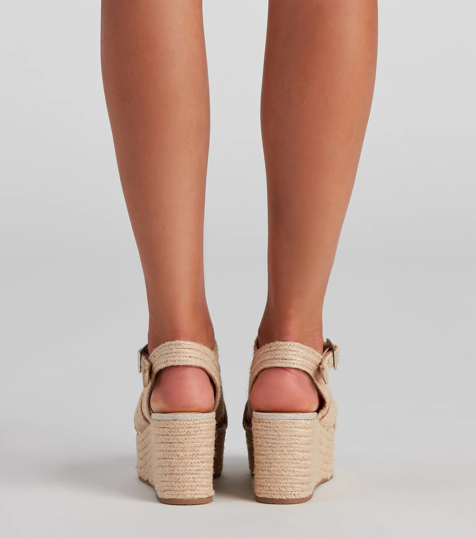 Summer Daze Straw Platform Wedges