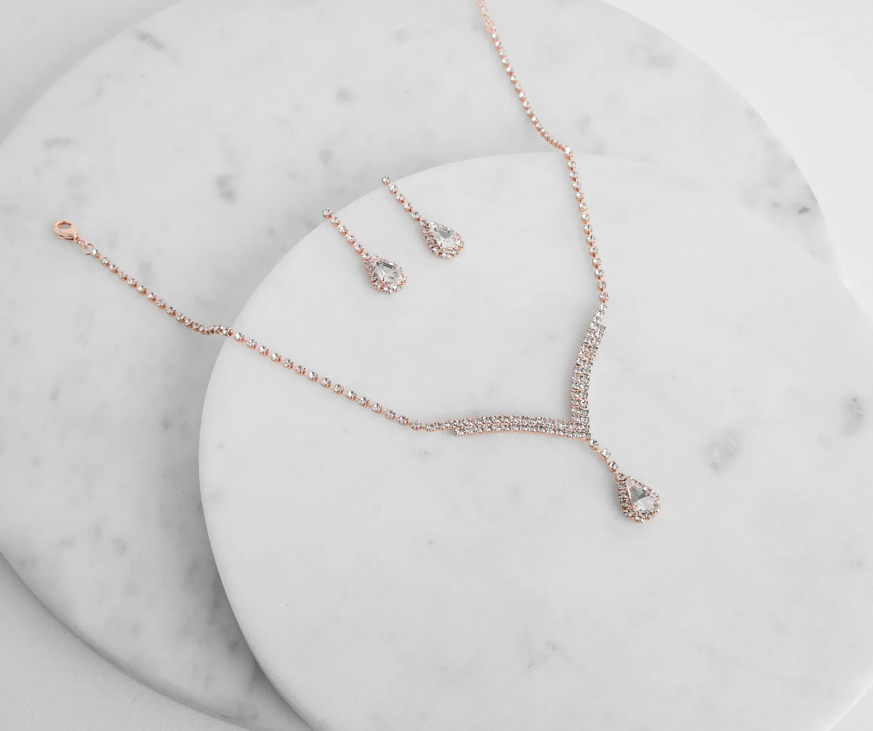 Teardrop Rhinestone Set