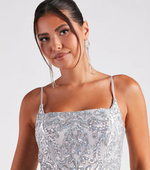 Layla Formal Sequin Bodycon Mini Dress