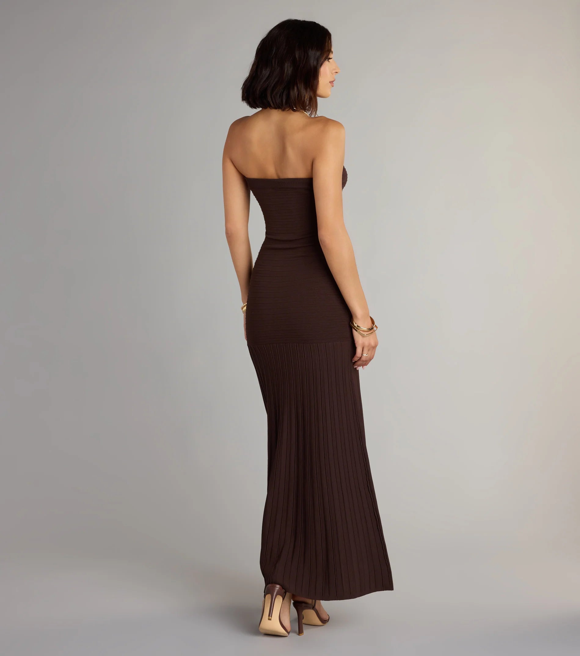 All Eyes On You Strapless Maxi Dress