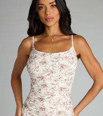 Barely Blushing Floral Mini Dress