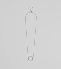 Pretty Shine Cubic Zirconia Circle Pendant Necklace