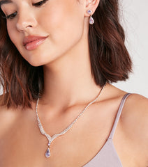 Radiant Mood Gemstone Necklace And Earrings Set