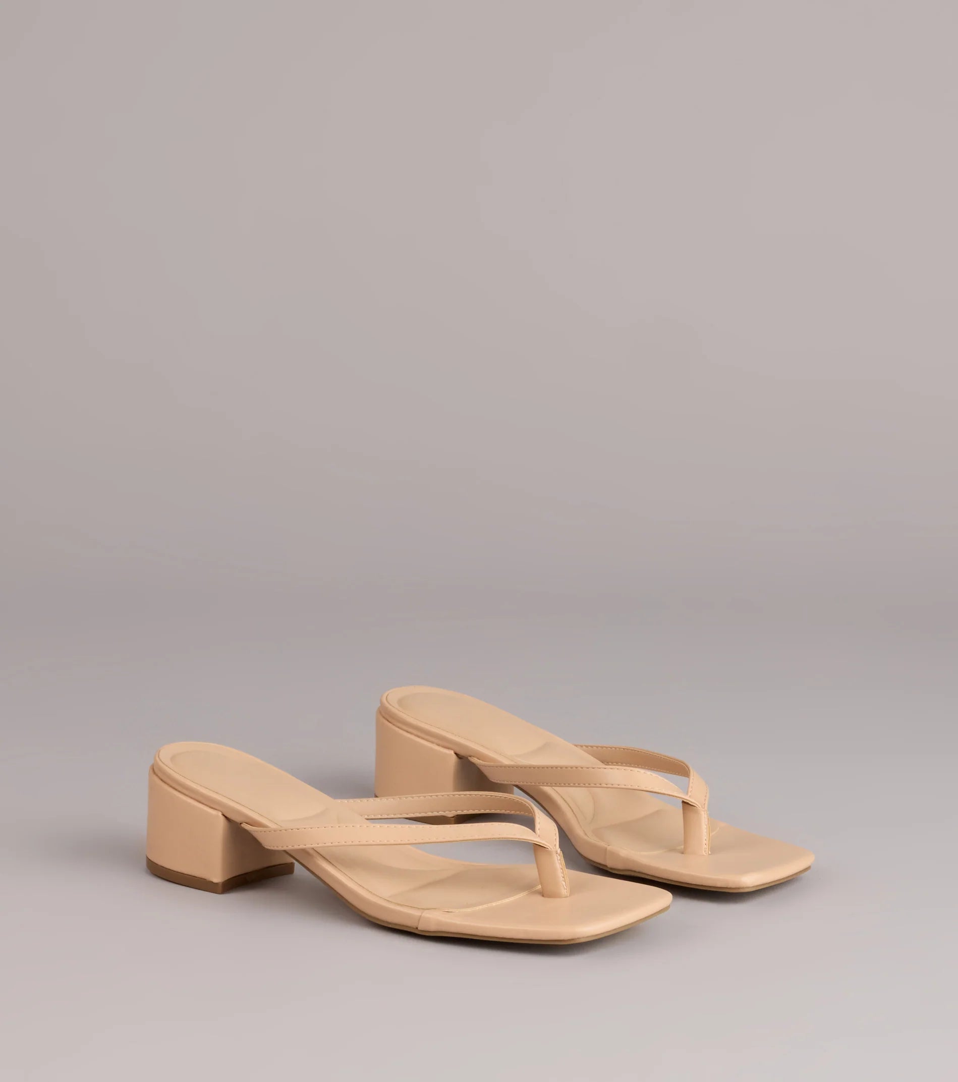 Easy Chic Thong Block Heels